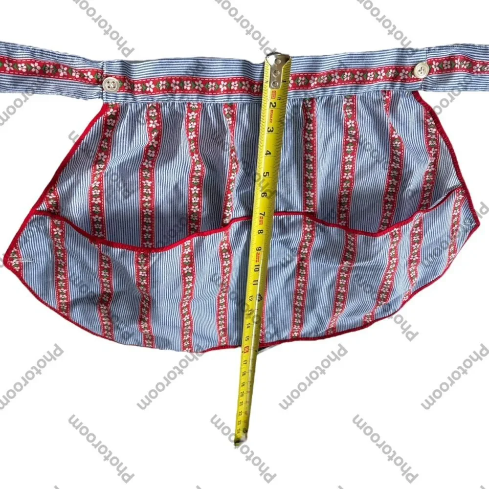52” Apron Vintage Cottagecore MCM Floral Foraging & Kitchen